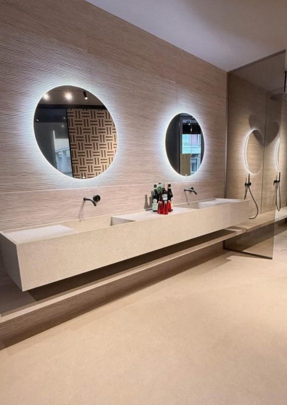 Rinnovamento showroom Florim Milano Design Week 2024 - interior fit-out ceramiche e superfici